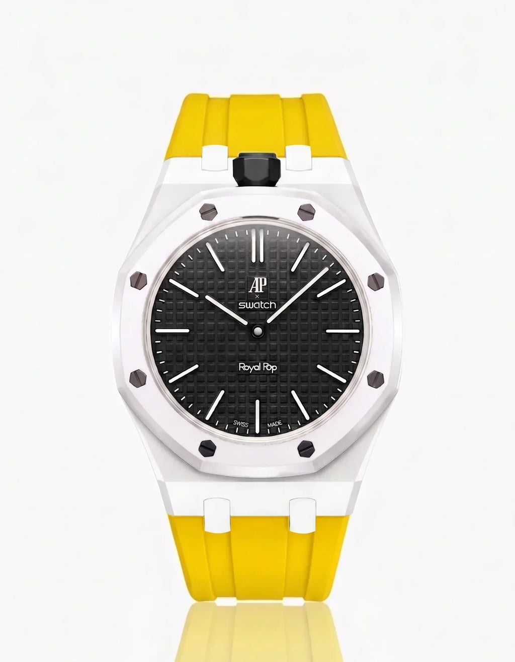 Silicone Strap & Case Royal Pop Ocho Negro(Customize  Colors)