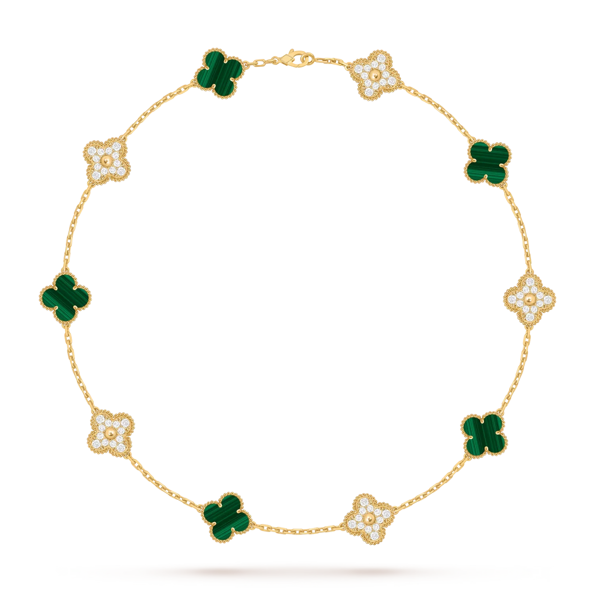 [Limara]CLASSIC LUCKY 10-MOTIF CLOVER NECKLACE GOLD COLLECTION
