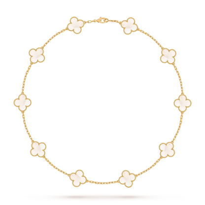 [Limara]CLASSIC LUCKY 10-MOTIF CLOVER NECKLACE GOLD COLLECTION