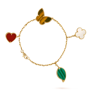 [Limara]LUCKY SPRING 5 MOTIF GOLD BRACELET