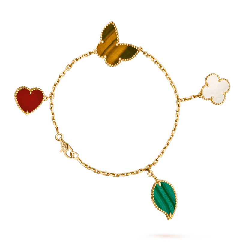 [Limara]LUCKY SPRING 5 MOTIF GOLD BRACELET