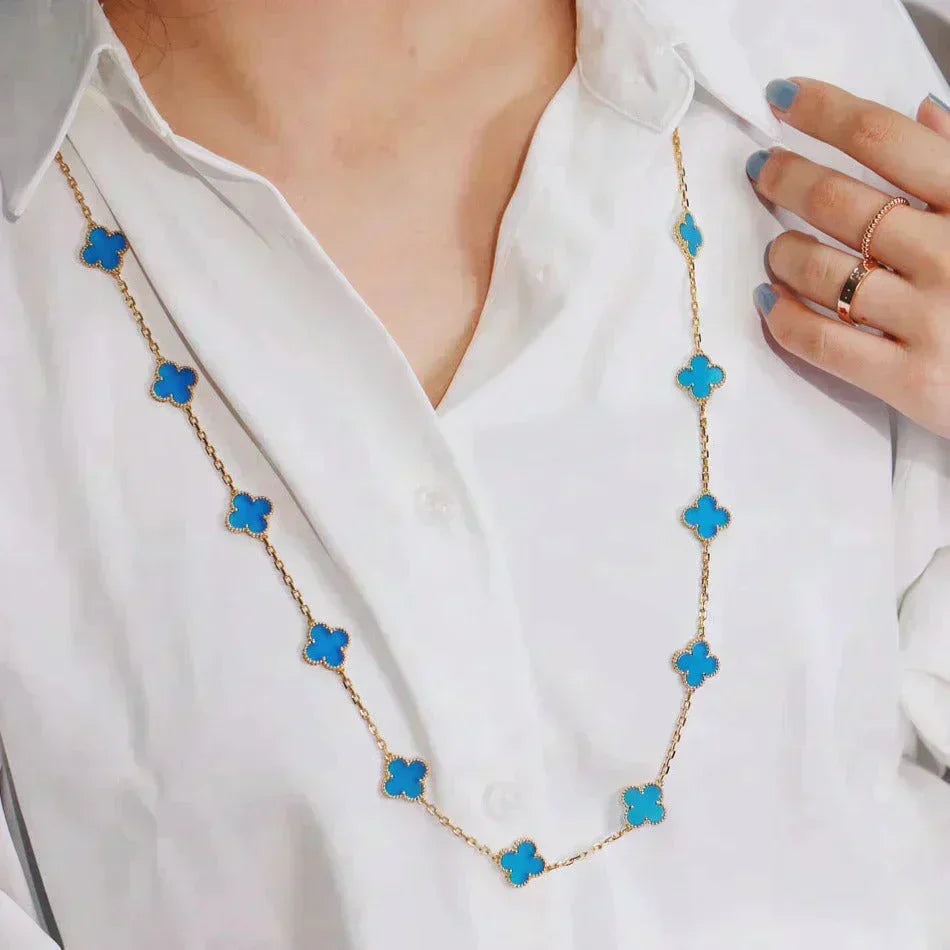[Limara]CLOVER 20 MOTIFS TURQUOISE GOLD