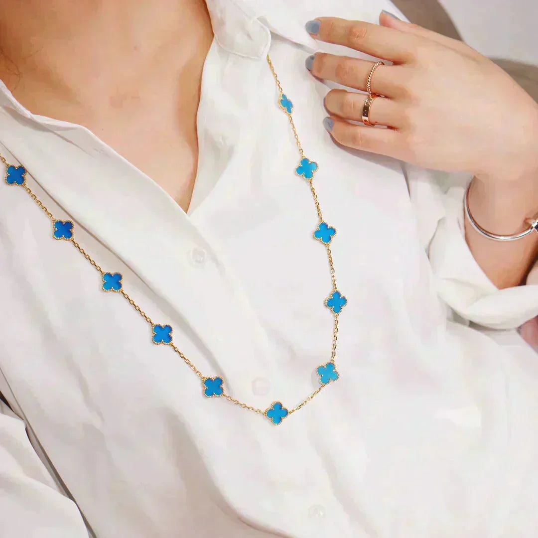 [Limara]CLOVER 20 MOTIFS TURQUOISE GOLD