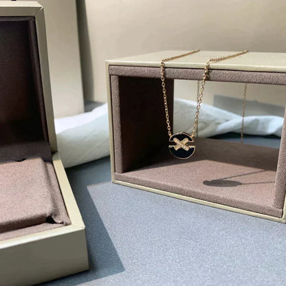 [Limara]JEUX DE ROSE GOLD DIAMOND NECKLACE