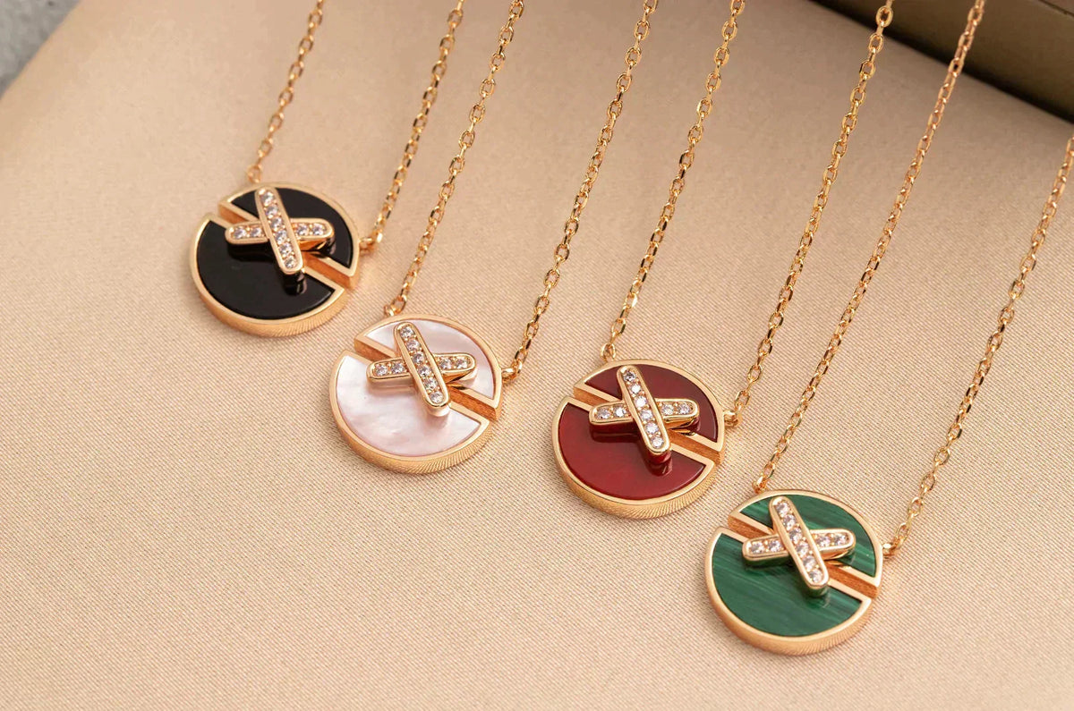 [Limara]JEUX DE ROSE GOLD DIAMOND NECKLACE
