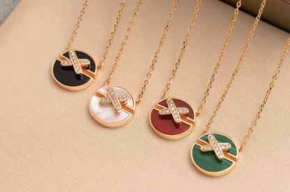 [Limara]JEUX DE ROSE GOLD DIAMOND NECKLACE