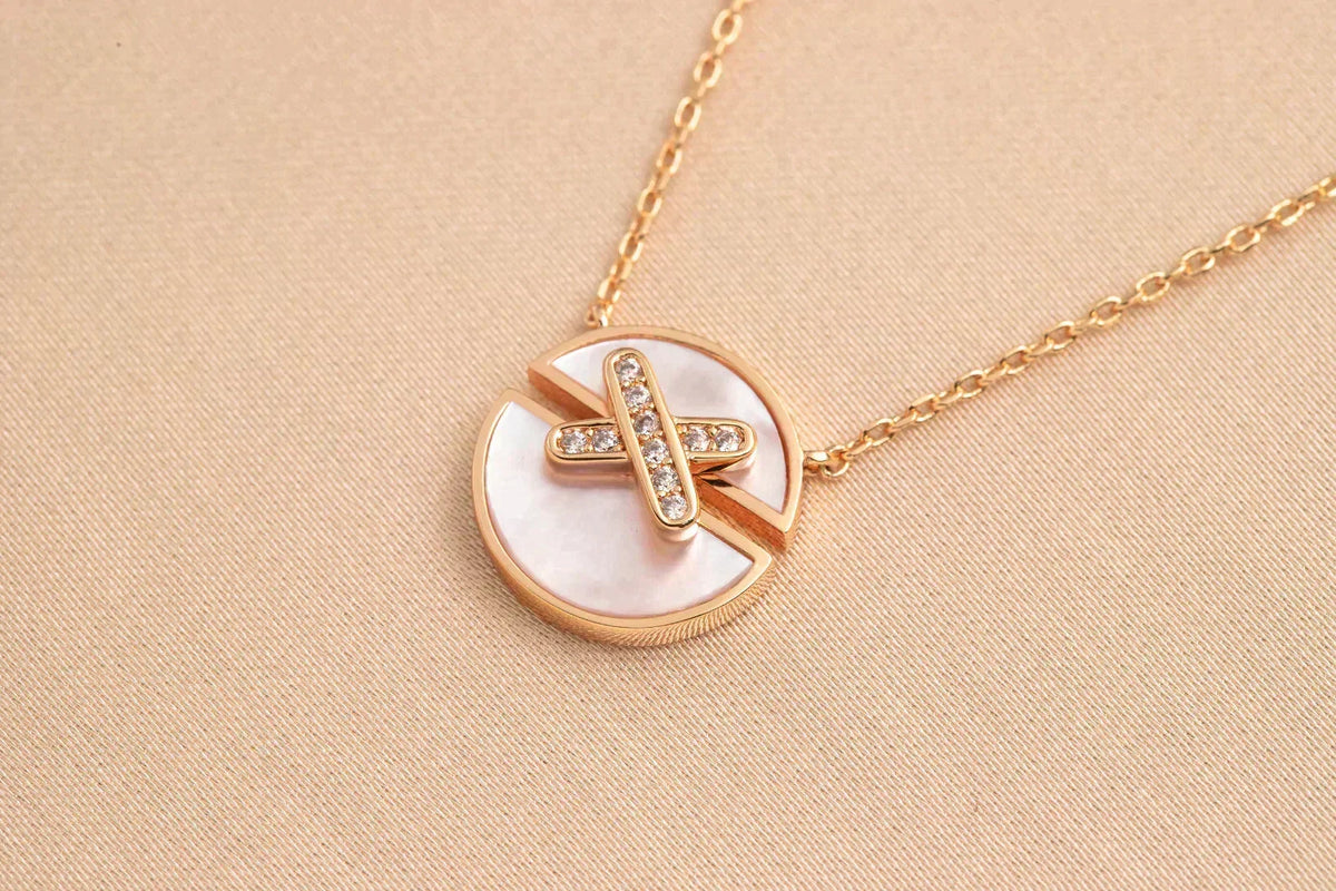[Limara]JEUX DE ROSE GOLD DIAMOND NECKLACE