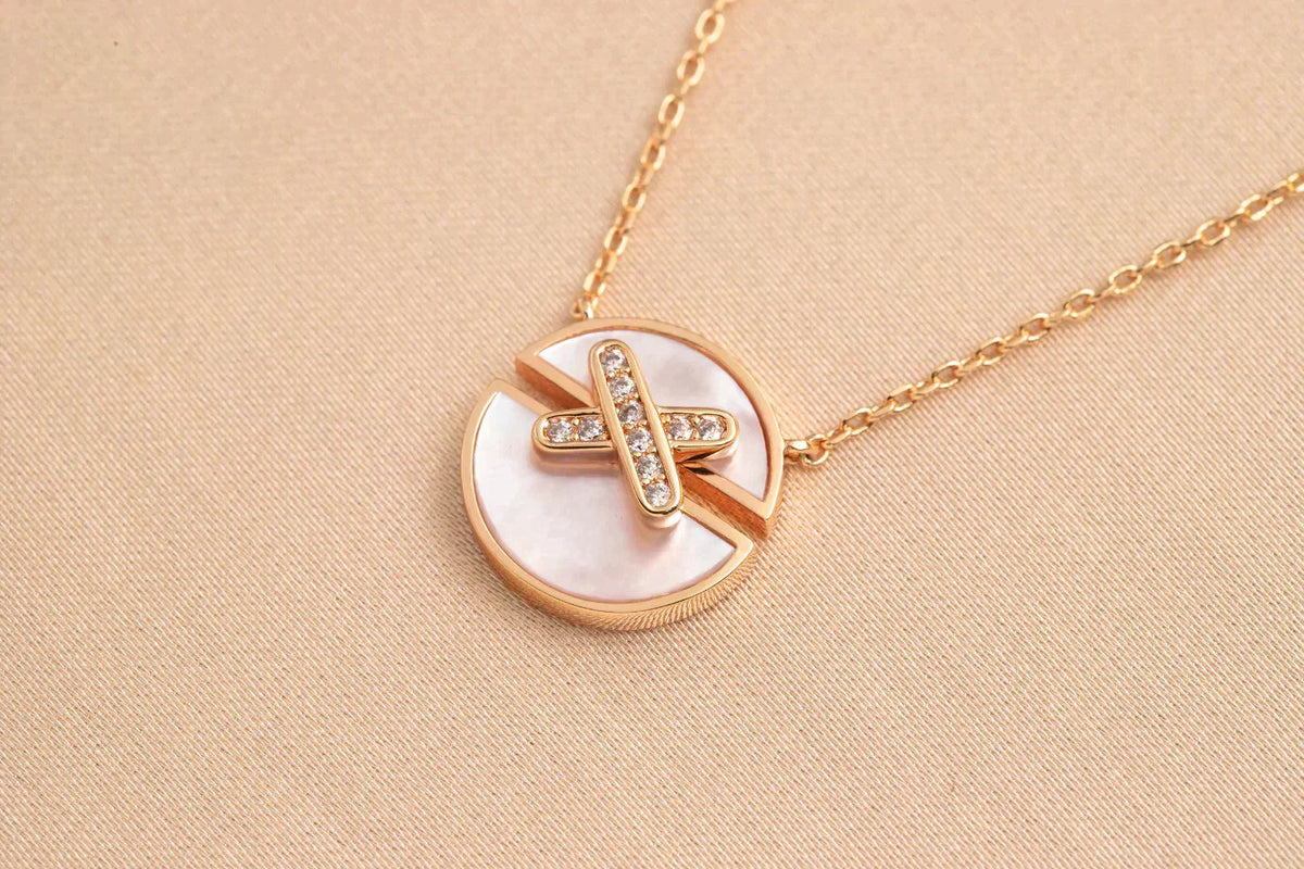 [Limara]JEUX DE ROSE GOLD DIAMOND NECKLACE