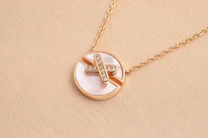 [Limara]JEUX DE ROSE GOLD DIAMOND NECKLACE