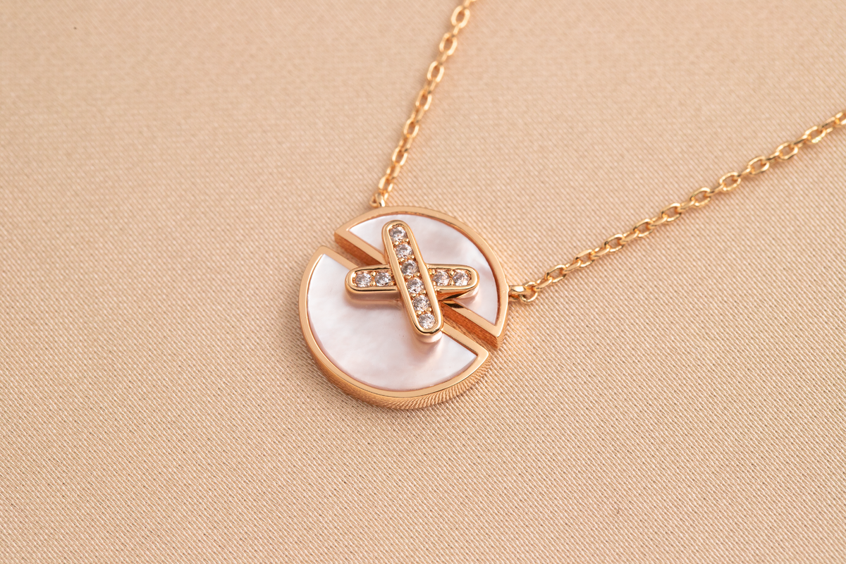 [Limara]JEUX DE ROSE GOLD DIAMOND NECKLACE