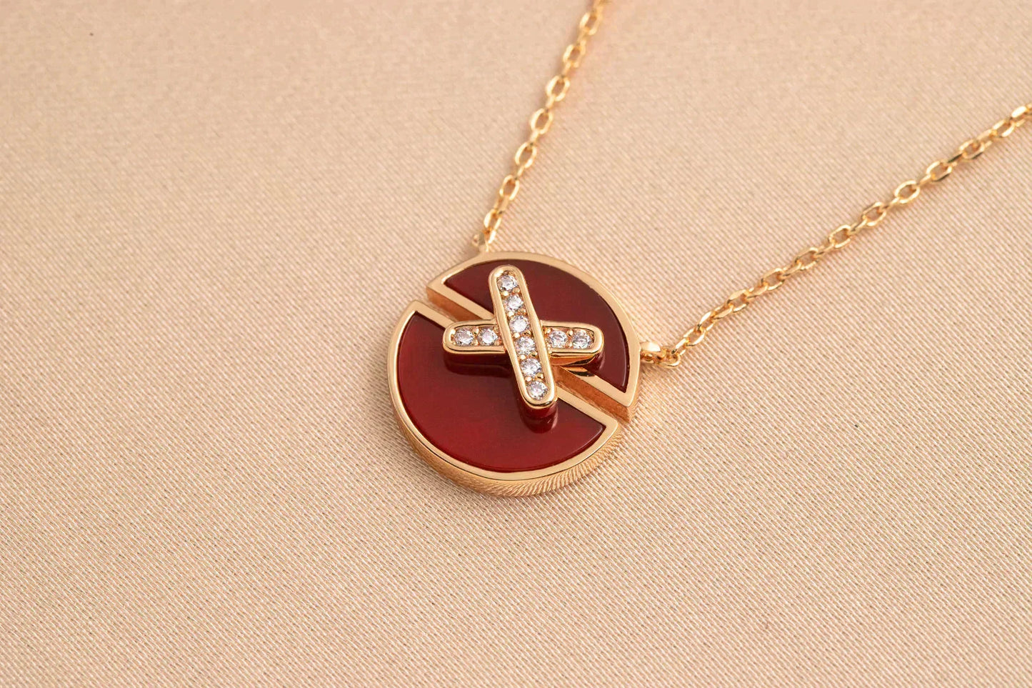 [Limara]JEUX DE ROSE GOLD DIAMOND NECKLACE