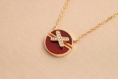 [Limara]JEUX DE ROSE GOLD DIAMOND NECKLACE