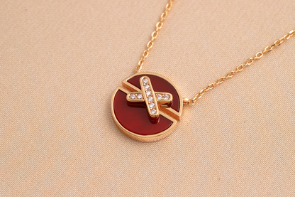 [Limara]JEUX DE ROSE GOLD DIAMOND NECKLACE