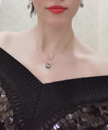 [Limara]JEUX DE ROSE GOLD DIAMOND NECKLACE