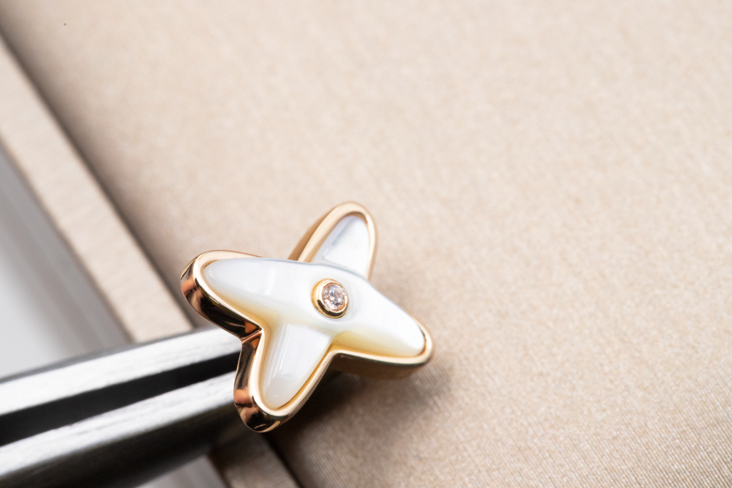 [Limara]JEUX DE WHITE MOP ROSE GOLD DIAMOND EARRINGS