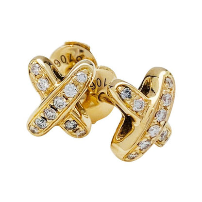 [Limara]JEUX DE GOLD DIAMOND EARRINGS