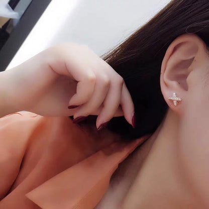 [Limara]JEUX DE GOLD DIAMOND EARRINGS