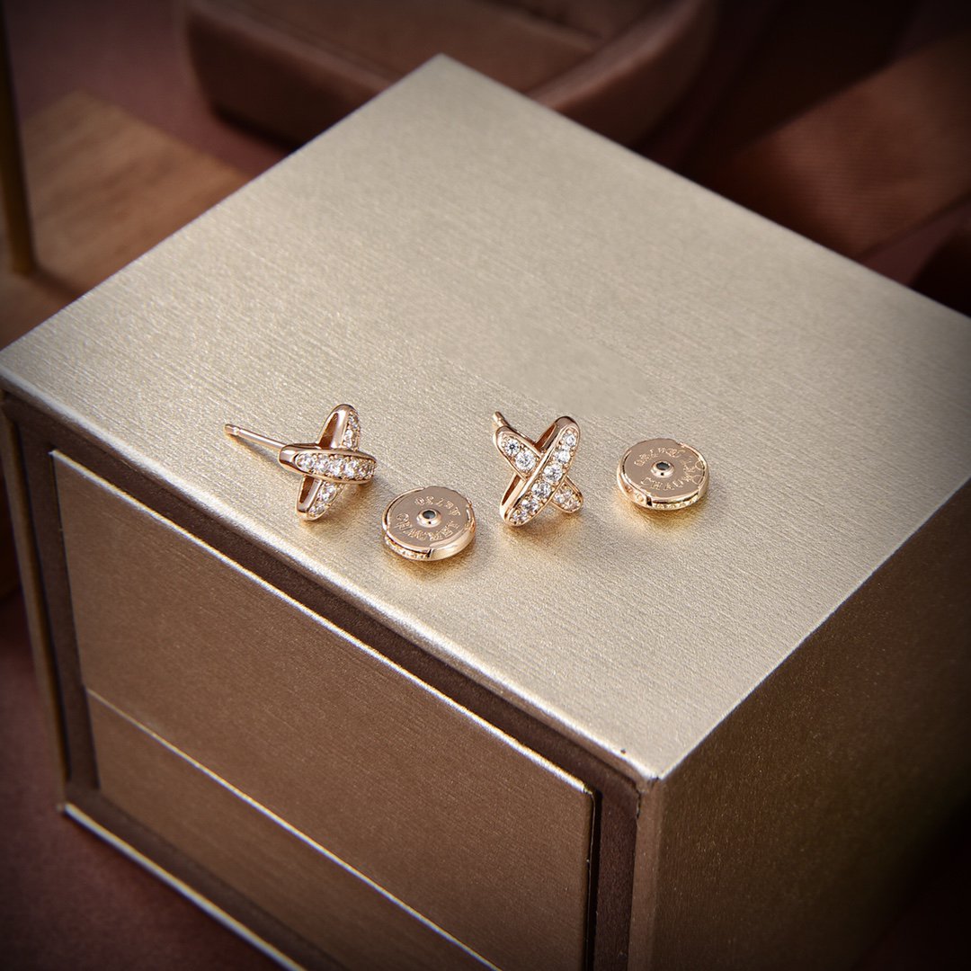 [Limara]JEUX DE GOLD DIAMOND EARRINGS