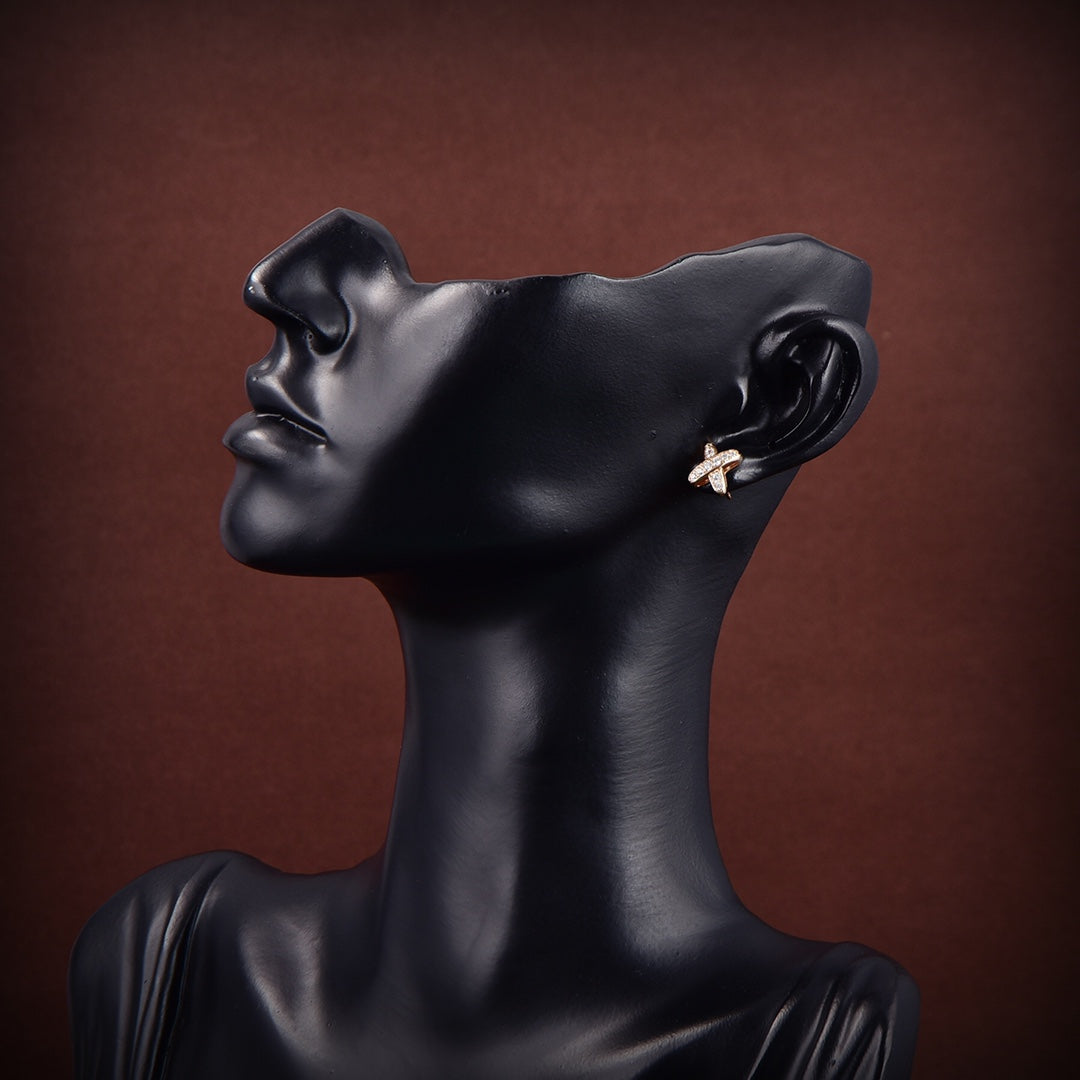 [Limara]JEUX DE GOLD DIAMOND EARRINGS
