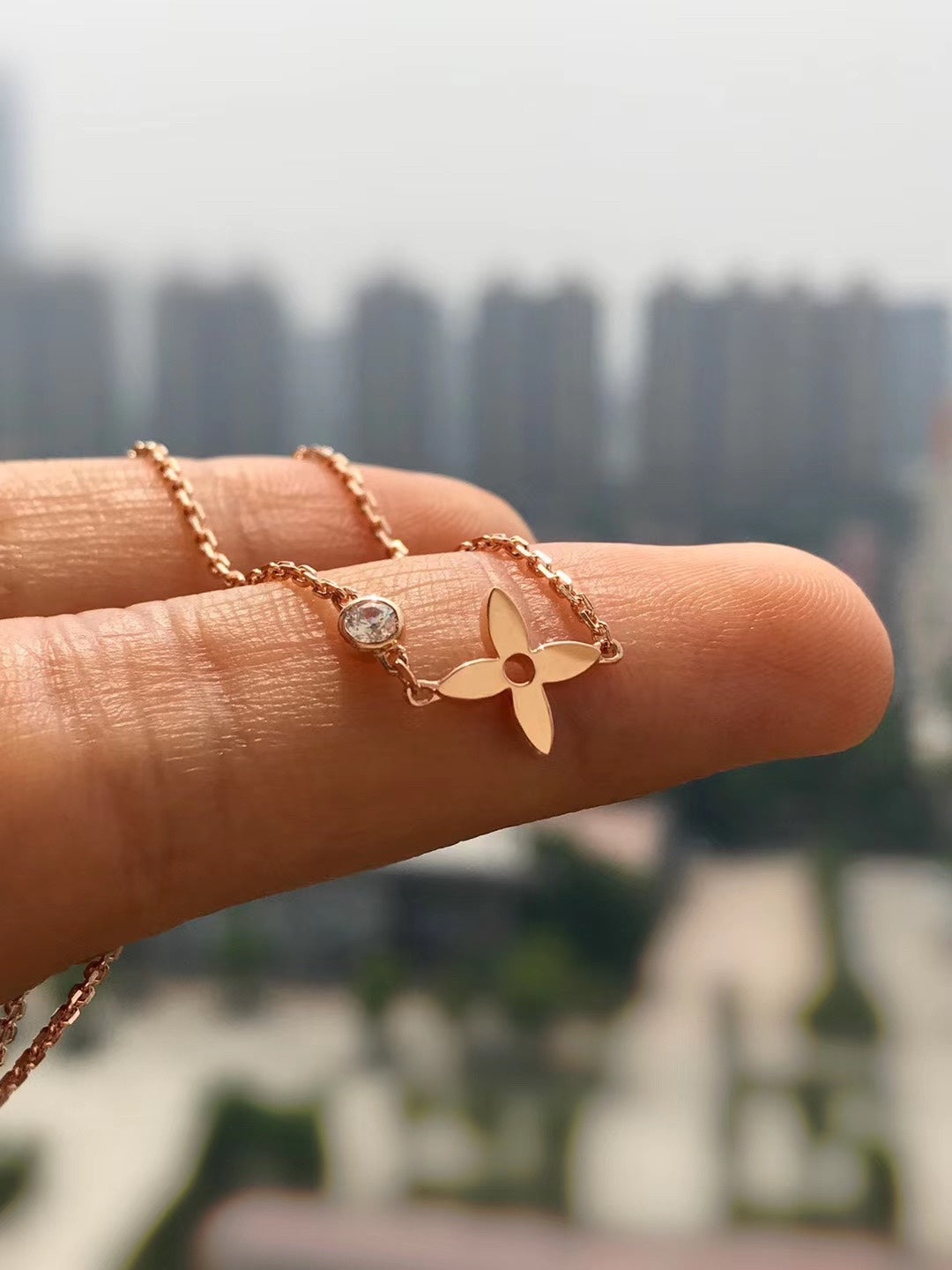 [Limara]BLOSSOM PENDANT ROSE GOLD AND DIAMOND