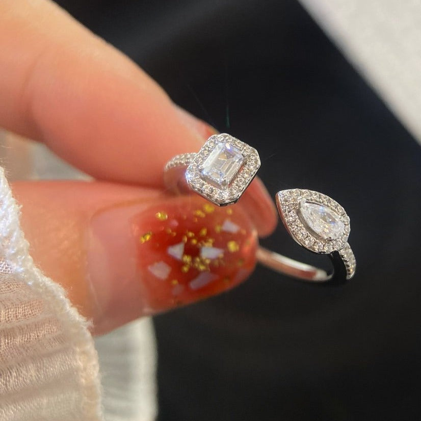 [Limara]MY TWIN TOI & MOI SILVER DIAMOND RING