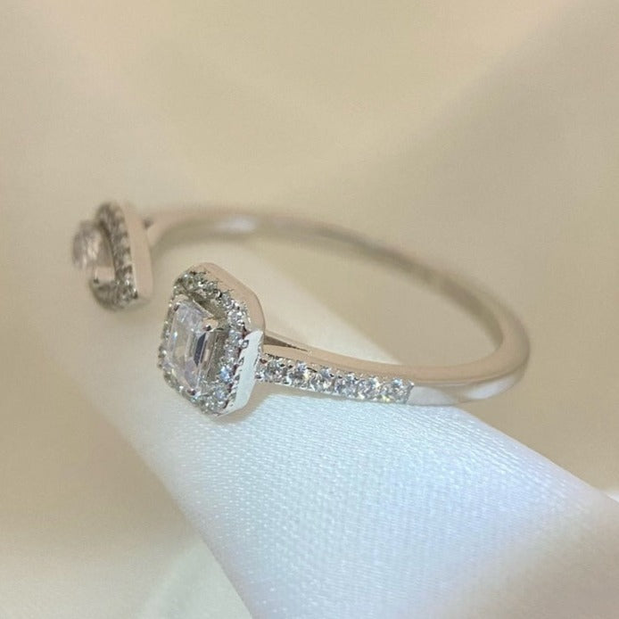 [Limara]MY TWIN TOI & MOI SILVER DIAMOND RING