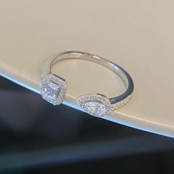 [Limara]MY TWIN TOI & MOI SILVER DIAMOND RING