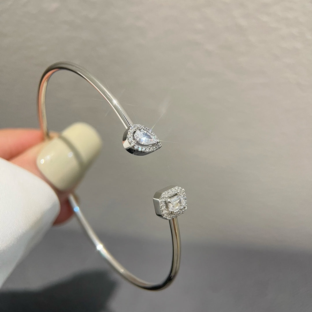 [Limara]JONC FLEX MY TWIN TOI & MOI SILVER DIAMOND BRACELET