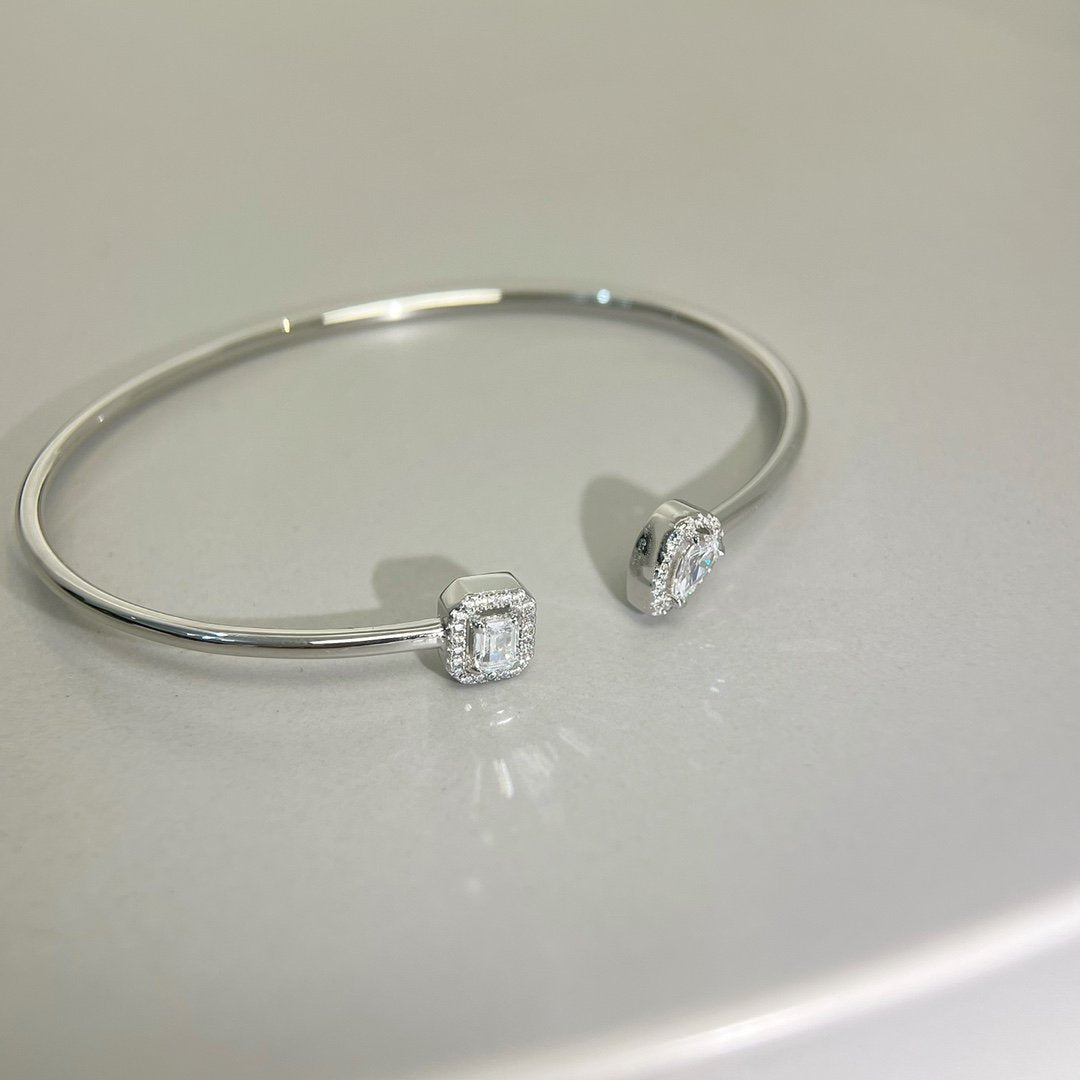 [Limara]JONC FLEX MY TWIN TOI & MOI SILVER DIAMOND BRACELET
