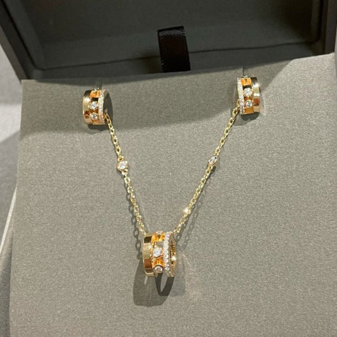[Limara]CHAIN MOVE ROMANE PEDAND NECKLACE