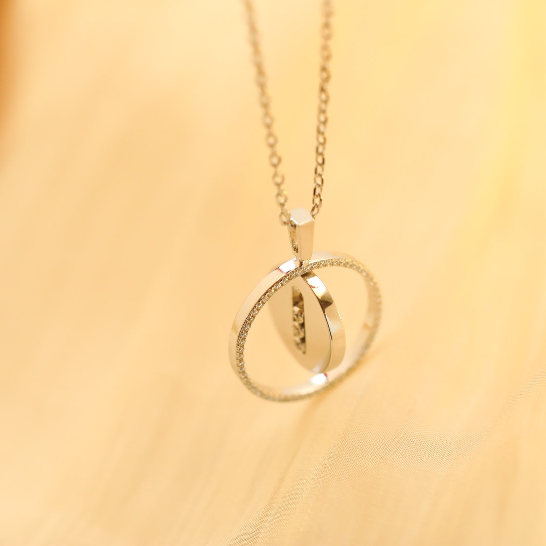 [Limara]LUCKY MOVE MM SILVER DIAMOND NECKLACE