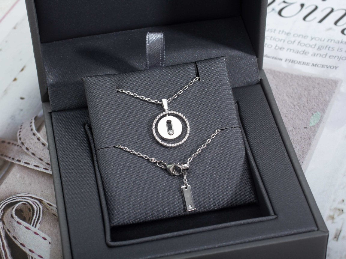 [Limara]LUCKY MOVE PM NECKLACE SILVER DIAMOND