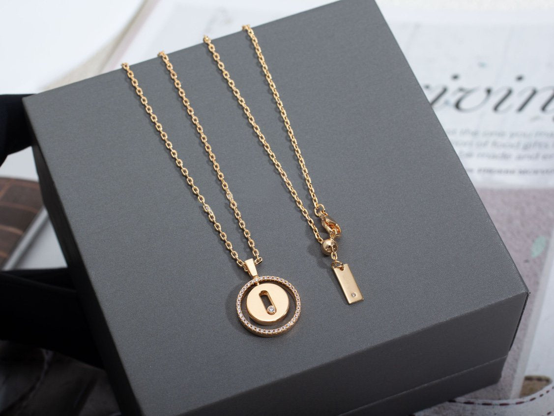 [Limara]LUCKY MOVE PM NECKLACE PINK GOLD DIAMOND
