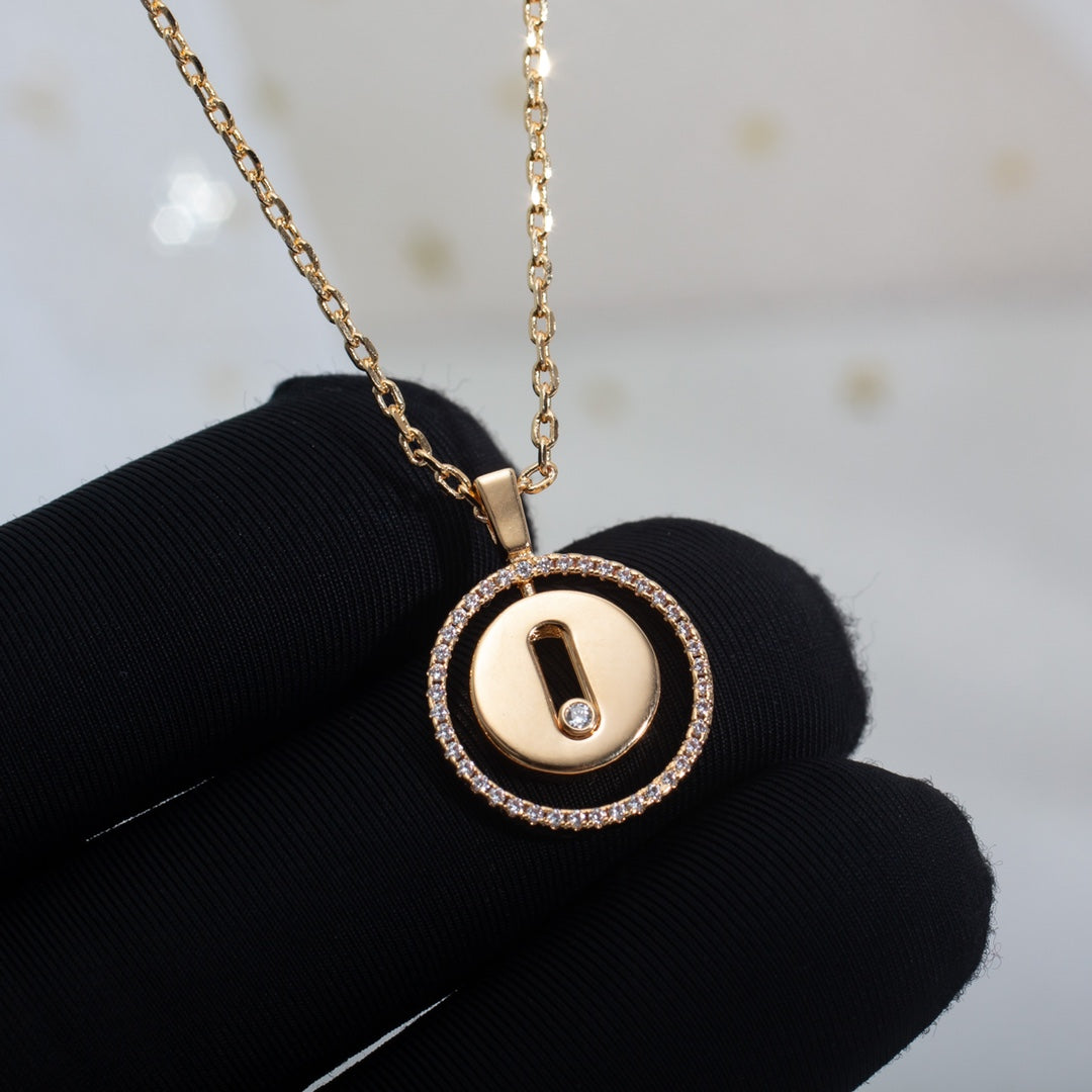 [Limara]LUCKY MOVE PM NECKLACE PINK GOLD DIAMOND