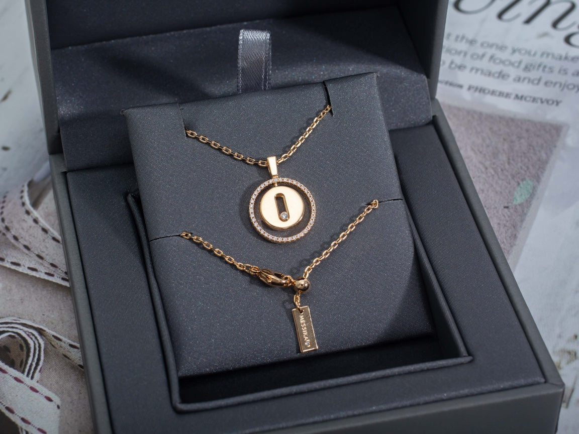 [Limara]LUCKY MOVE PM NECKLACE PINK GOLD DIAMOND