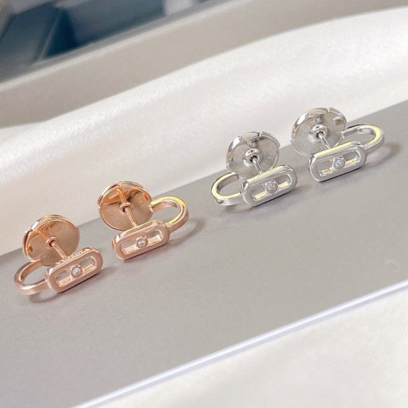 [Limara]CREOLES MOVE UNO MINI 1 DIAMOND EARRINGS