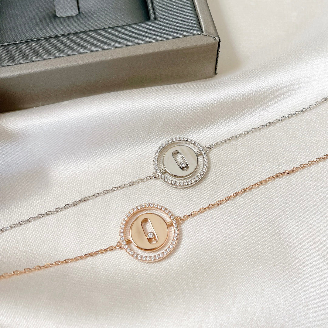 [Limara]LUCKY MOVE PAVED DIAMOND BRACELET