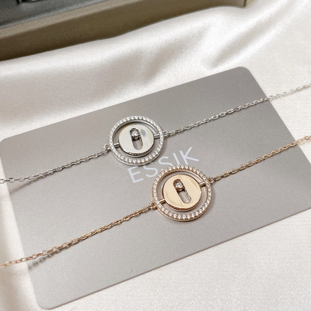 [Limara]LUCKY MOVE PAVED DIAMOND BRACELET