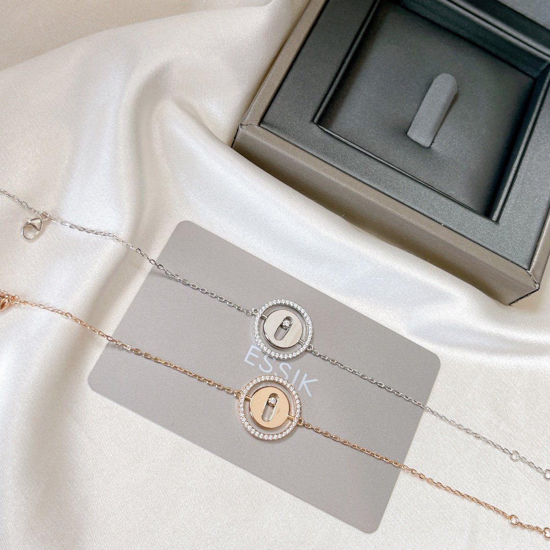 [Limara]LUCKY MOVE PAVED DIAMOND BRACELET