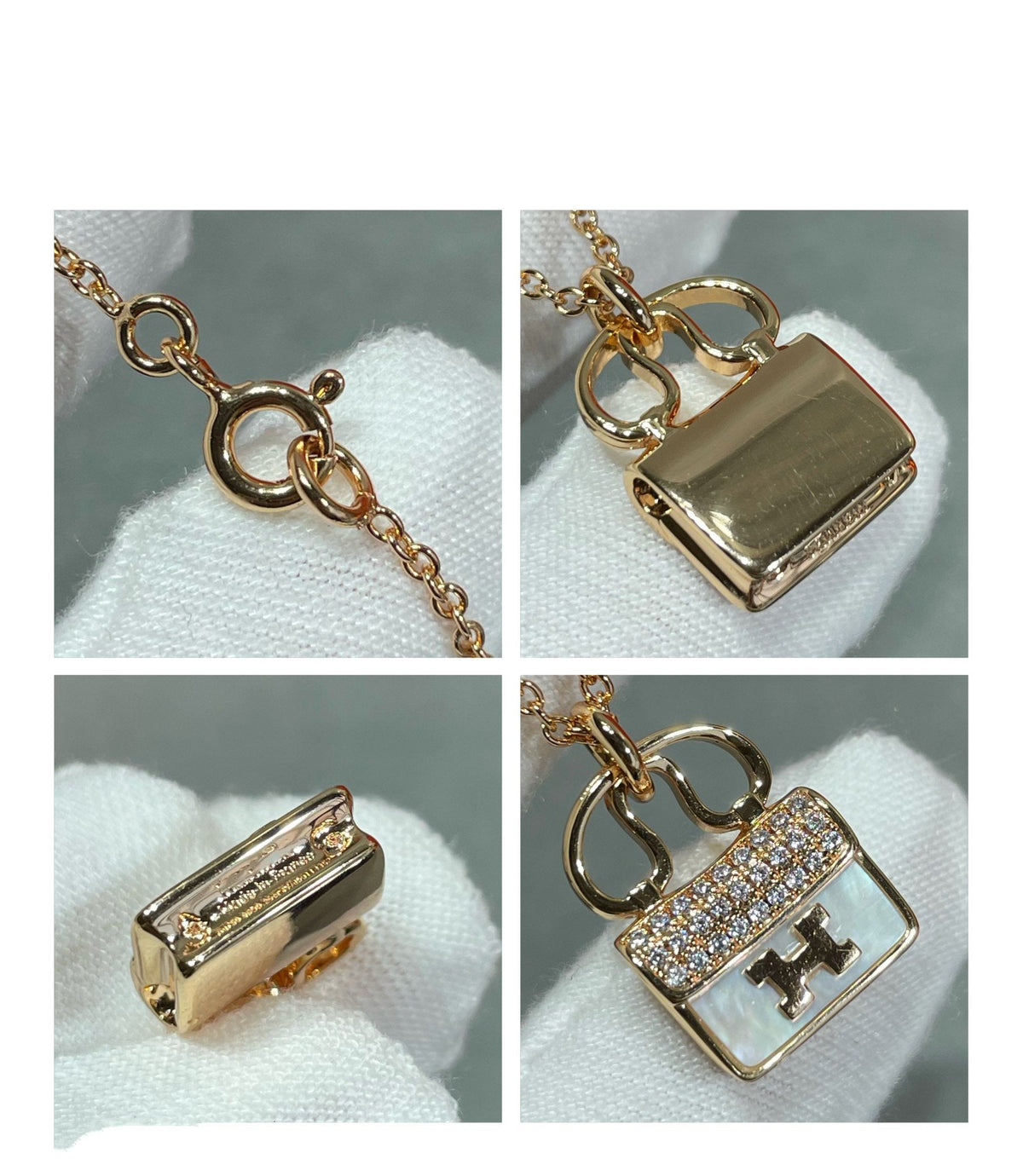 [Limara]H CIRCE MOISSANITE PENDANT NECKLACE GOLD