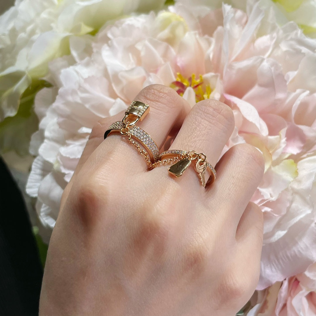[Limara]HM KELLY CLOCHETTE DOUBLE RING IN  WITH DIAMONDS