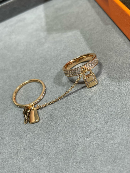 [Limara]HM KELLY CLOCHETTE DOUBLE RING IN  WITH DIAMONDS