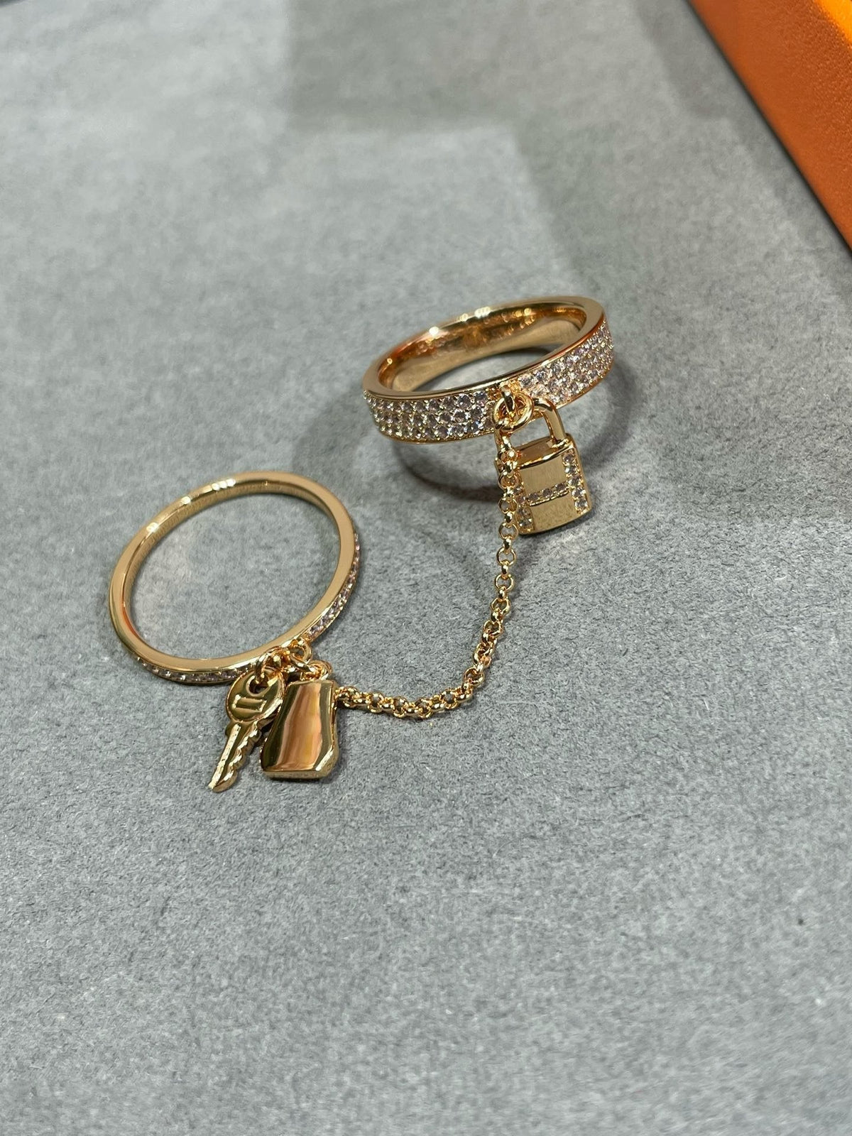 [Limara]HM KELLY CLOCHETTE DOUBLE RING IN  WITH DIAMONDS