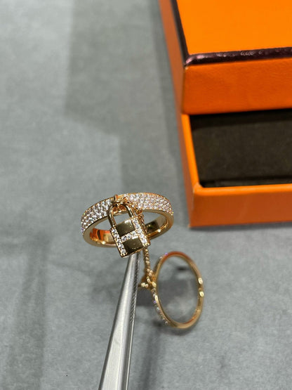 [Limara]HM KELLY CLOCHETTE DOUBLE RING IN  WITH DIAMONDS