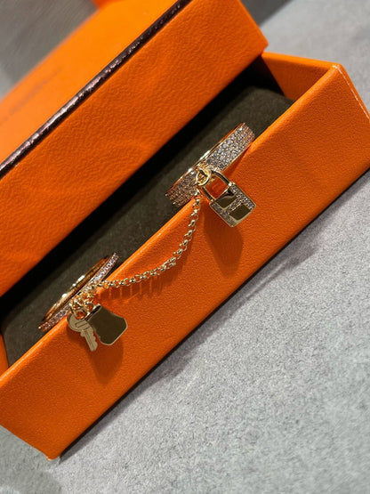 [Limara]HM KELLY CLOCHETTE DOUBLE RING IN  WITH DIAMONDS