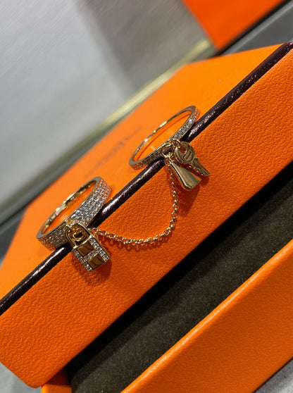 [Limara]HM KELLY CLOCHETTE DOUBLE RING IN  WITH DIAMONDS