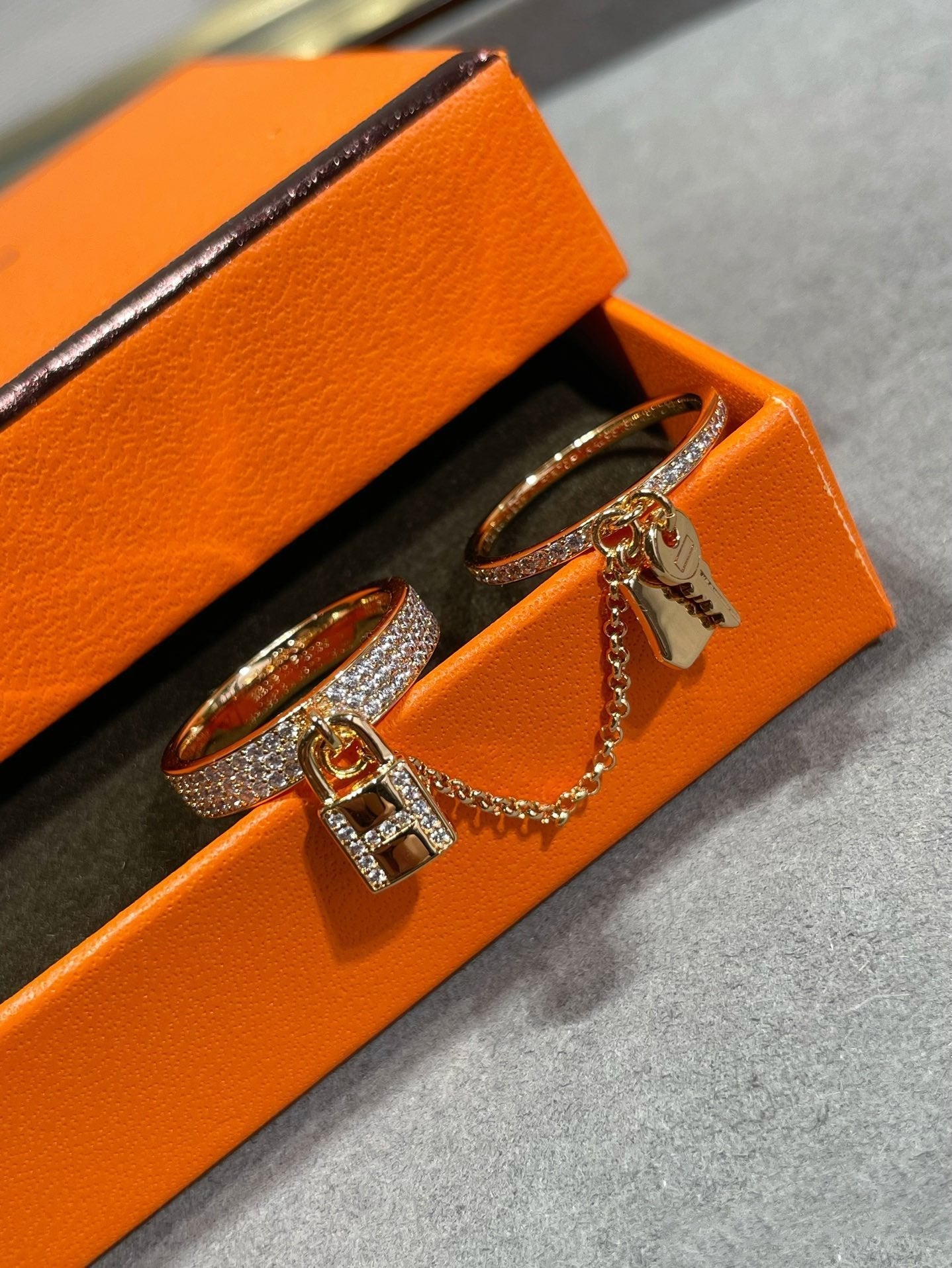 [Limara]HM KELLY CLOCHETTE DOUBLE RING IN  WITH DIAMONDS