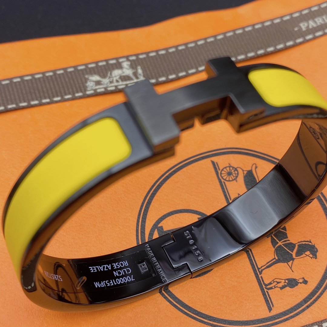 [Limara]CLIC HM SO BLACK YELLOW BRACELET