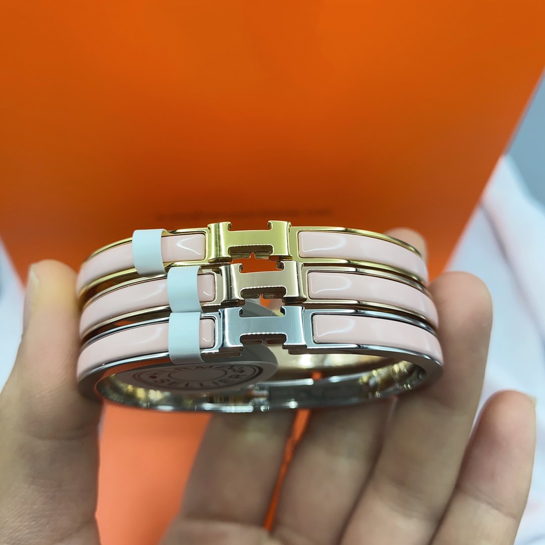 [Limara]CLASSIC HM CLIC  PINK 8MM ENAMEL BRACELET
