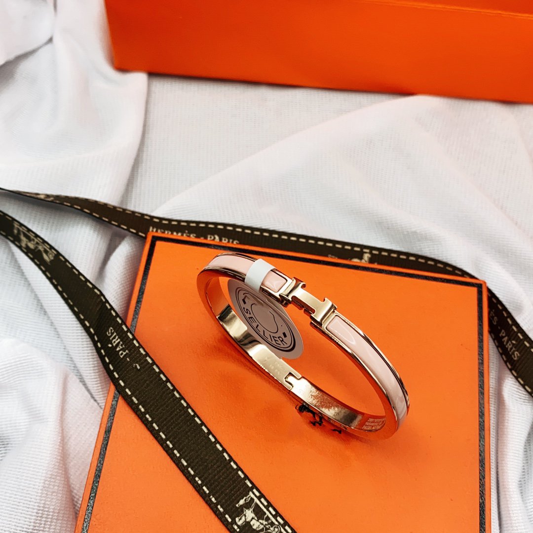 [Limara]CLASSIC HM CLIC  PINK 8MM ENAMEL BRACELET